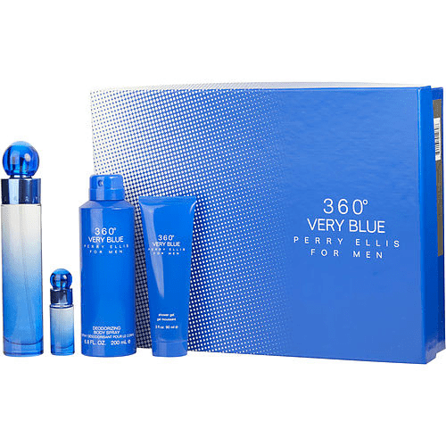 Perry Ellis 360 Very Blue 4 Pc Gift Set