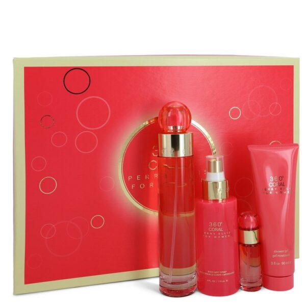 Perry Ellis 360 Coral 4 Pc Gift Set